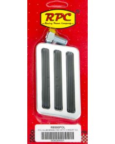 Brake Pad Polished with Rubber Inserts RACING POWER CO-PACKAGED R8500POL