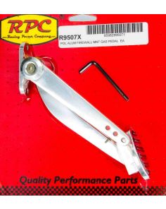 Polished Alum Firewall Mount Gas Pedal RACING POWER CO-PACKAGED R9507X