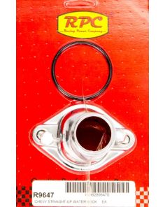 Chevy V8 Steel Str Up Water Neck Chrome RACING POWER CO-PACKAGED R9647