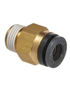S.U.R & R ABM220 Straight Male Connector 1/4" Tube X 1/8" NPT (2)