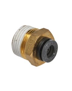 S.U.R & R ABM240 Straight Male Connector 1/4" Tube X 3/8" NPT (2)