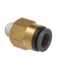 S.U.R & R ABM320 Straight Male Connector 3/8" Tube X 1/8" NPT (2)
