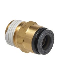 S.U.R & R ABM340 Straight Male Connector 3/8" Tube X 3/8" NPT (2)