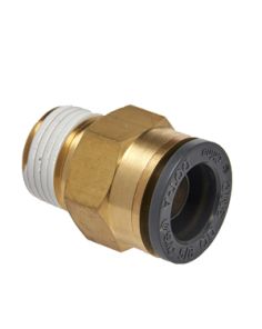S.U.R & R ABM550 Straight Male Connector 5/8" Tube X 1/2" NPT (2)