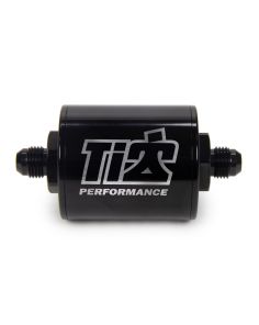 6 AN Fuel Filter Short Style 100 Micron Black Ti22 PERFORMANCE TIP5526