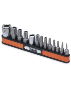 Tamper Resistant 5 Point Security Bit Set on Magnetic Rail