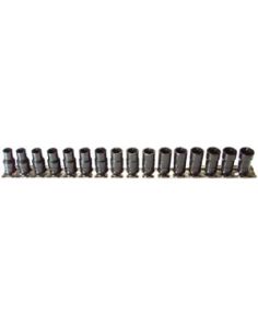 Turbosocket TSCS2516B 16 Piece Combination Turbo Socket Set 1/4