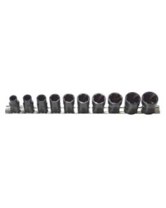10 Piece 1/2" Drive SAE Turbo Socket Set