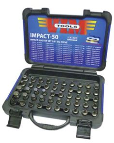 VIM TOOLS IMPACT-50 50 Piece Half Cut Master Impact Bit Set