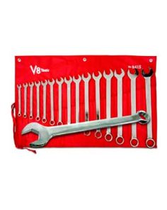 15 Piece SAE Long Pattern Combo Wrench Set