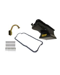 7qt Oil Pan Kit Frt Sump SBF 289/302 Black WEIAND 5024WND