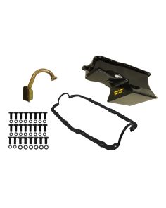 7qt Oil Pan Kit Frt Sump SBF 351W 65-87 Black WEIAND 5036WND