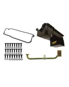 7qt Oil Pan Kit RR Sump SBF 302 79-93 Black WEIAND 5040WND