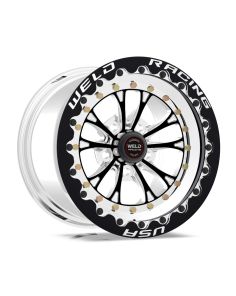 V-series Drag Wheel Blk 15x12 5x4.5 BC 6.0 BS WELD RACING 84B-512212MB
