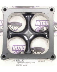 Carburetor Spacer - 4500 1.5in 4-Hole L/W Tapered WILSON MANIFOLDS 24130