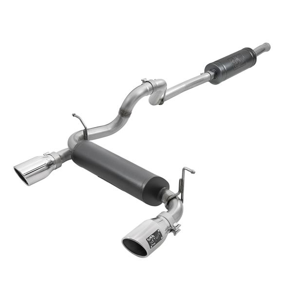 Cat Back SS 2-1/2in Dual Out Polished Tip AFE POWER 49-38066-P
