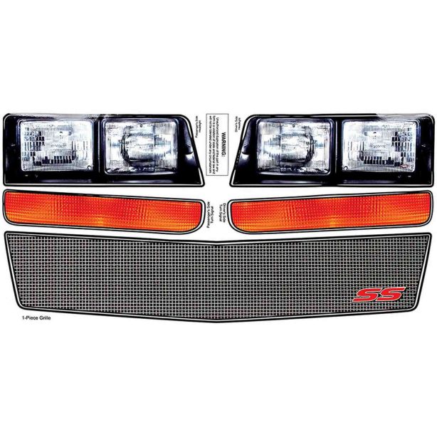 M/C SS Nose Decal Kit Mesh Grille 1983-88 ALLSTAR PERFORMANCE ALL23038