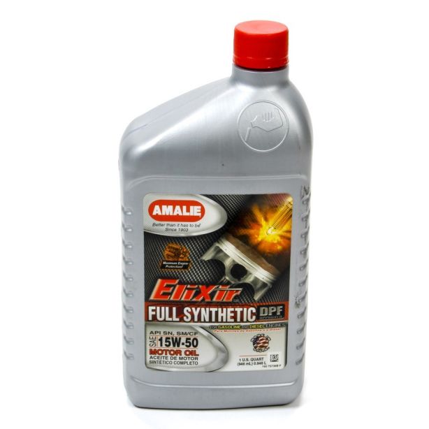 Elixir Full Synthetic 15w50 Oil 1Qt AMALIE AMA75736-56