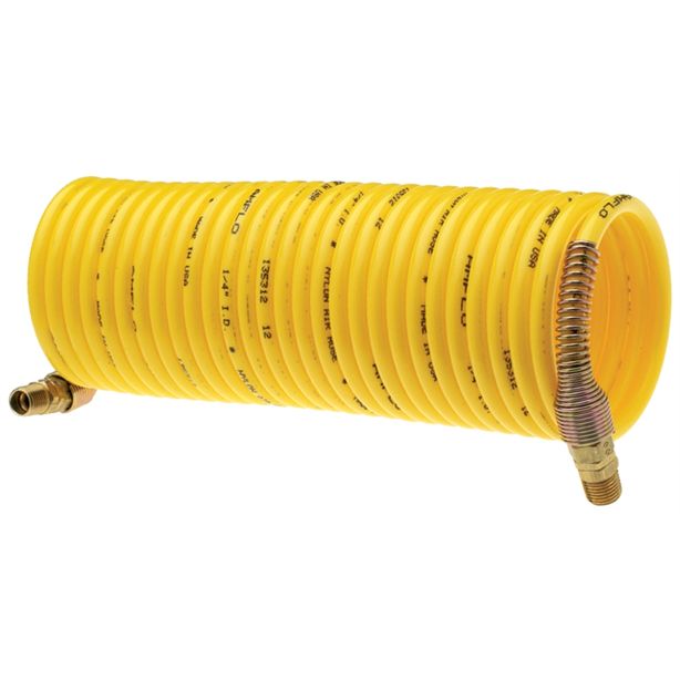 Standard Recoil Hose, 1/4 in. x 25 ft., Yellow, Di Amflo 4-25E-RET