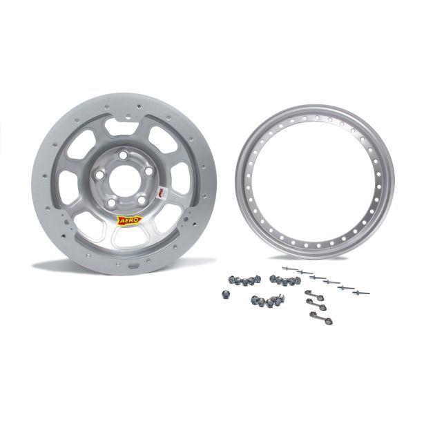 13x7 2in. 4.50 Silver Beadlock Wheel AERO RACE WHEELS 33-074520S