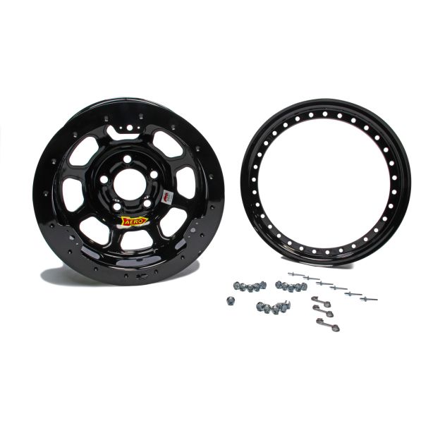13x7 2in. 4.25 Black Beadlock AERO RACE WHEELS 33-174220B