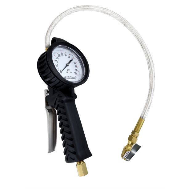 Dial Tire Inflator W/ Stainless Hose - 0-65psi Astro Pneumatic 3082