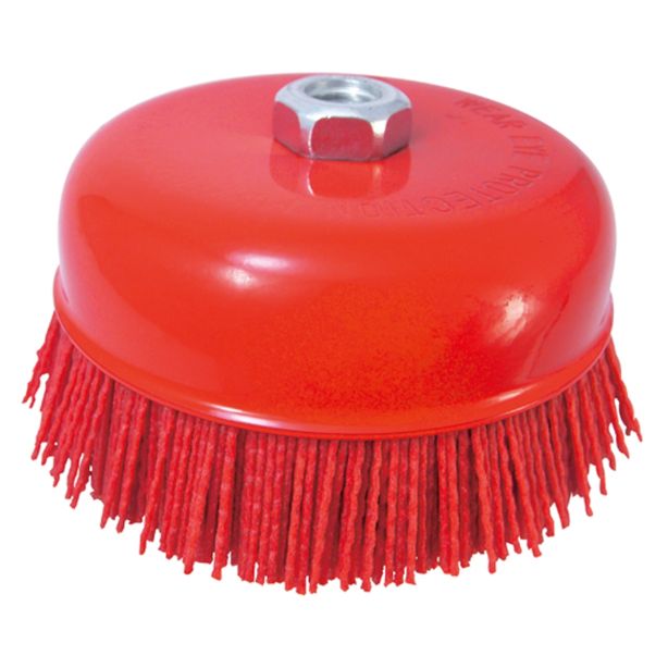 6" Nylon Bed Brush, Red, 5/8" thread Astro Pneumatic 4546