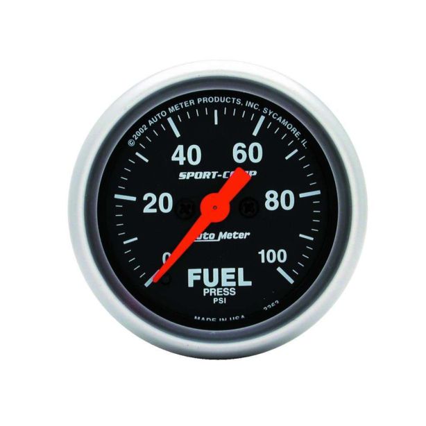 Sport Comp 2 1/16in Fuel 0-100 PSI Elec. AUTOMETER 3363
