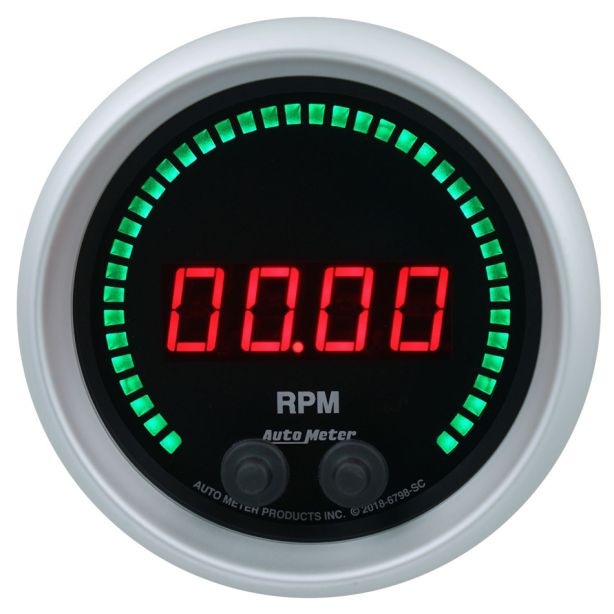 3-3/8 16K RPM Tachometer Elite Digital SC Series AUTOMETER 6798-SC