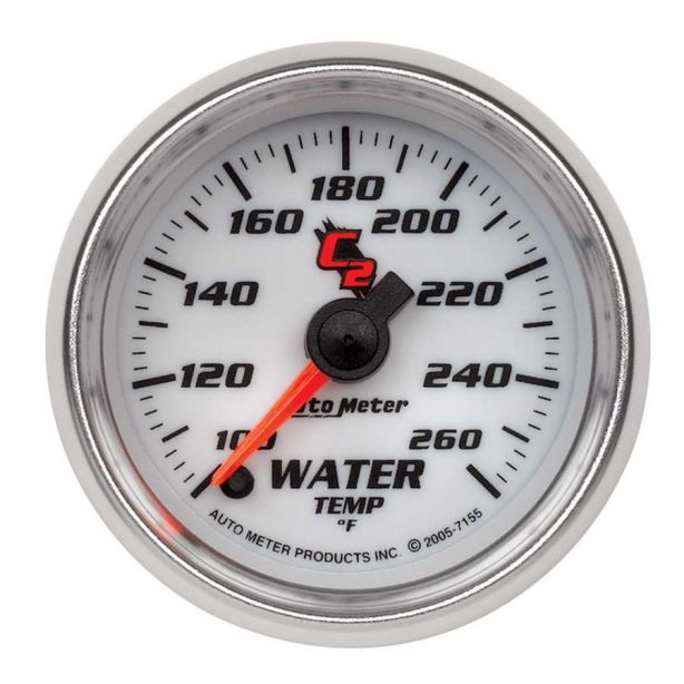 2-1/16in C2/S Water Temp. Gauge 100-260 AUTOMETER 7155
