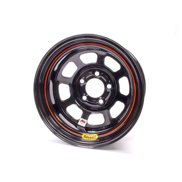 15x8 IMCA Wheel D-Hole Black 5x4.75 BASSETT 58DC3I