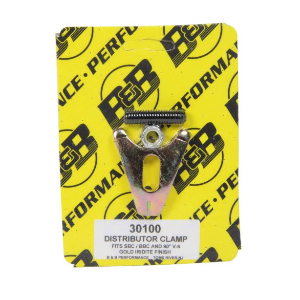 Distributor Clamp - Chevy V8- Gold B and B PERFORMANCE PRODUCTS 30100