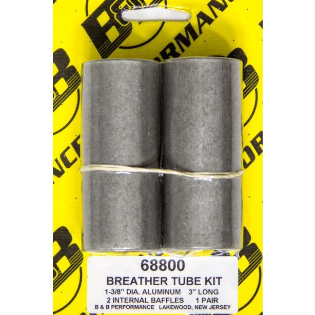 Breather Tube Kit - Alum. 3in Long (Pair) B and B PERFORMANCE PRODUCTS 68800