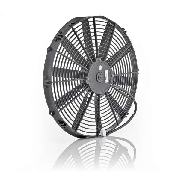 16in Euro Black Thin Lin e Electric Puller Fan BE-COOL RADIATORS 75058