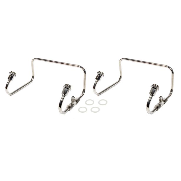 Dual Inlet Fuel Line Kit Holley 4150 Polished SS THE BLOWER SHOP 4372