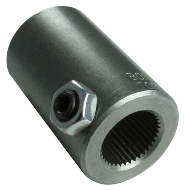 Steering Coupler Steel 3/4-30 X 3/4 Smooth Bore BORGESON 313100