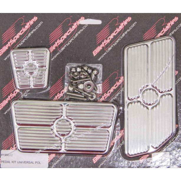 Universal Pedal Kits Grooved Polished BILLET SPECIALTIES 198622