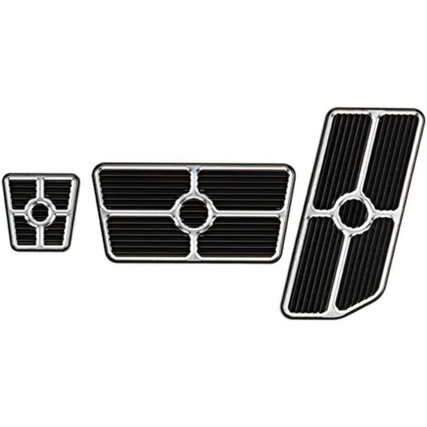 Universal Pedal Kits Grooved Black BILLET SPECIALTIES 198625
