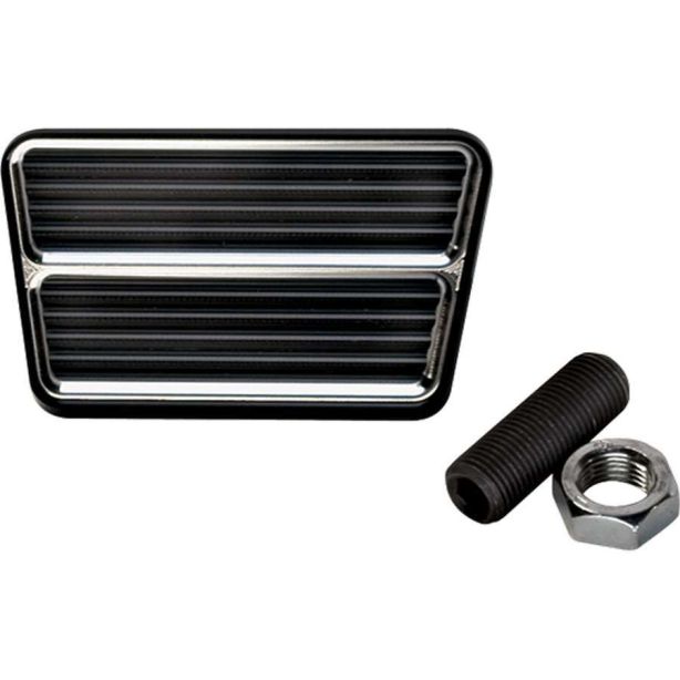 Black Rectangle Brake Pedal BILLET SPECIALTIES 199315