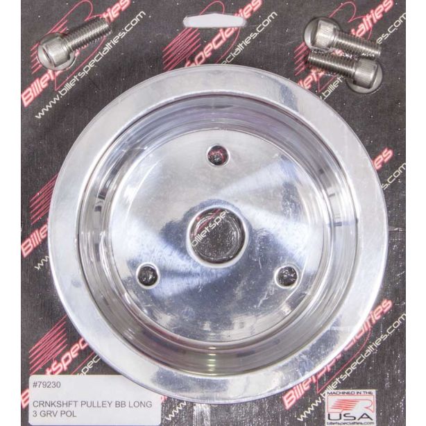 BBC 3 GRV Crank Pulley LWP Polished BILLET SPECIALTIES 79230