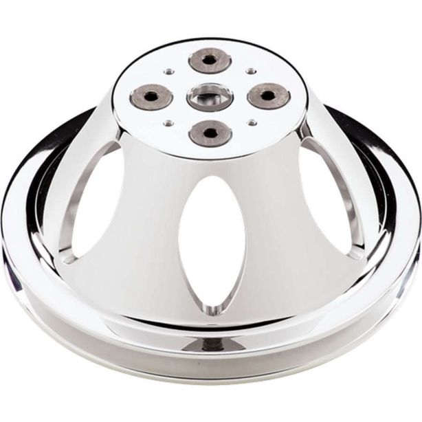 Polished SBC 1 Groove Upper Pulley BILLET SPECIALTIES 80120
