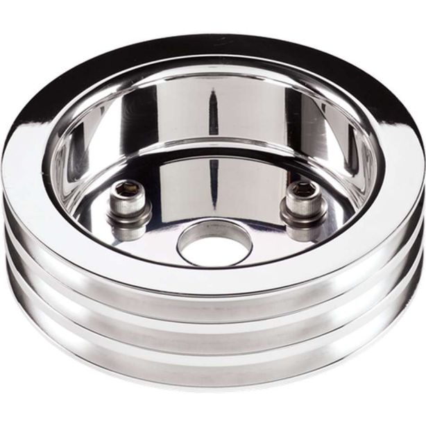 Polished SBC 3 Groove Lower Pulley BILLET SPECIALTIES 81320