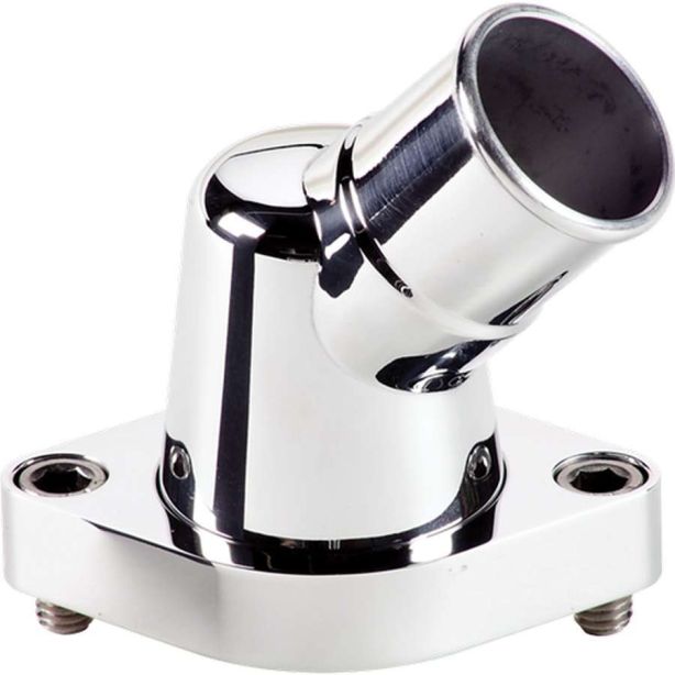 Polished Thermostat Hsng 45 Deg. Swivel BILLET SPECIALTIES 90420