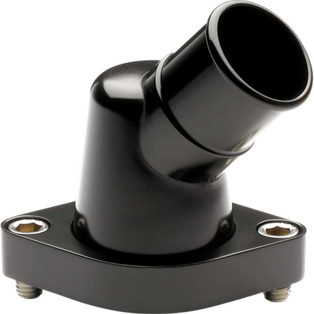 Black Chevy 45 Degree Water Neck BILLET SPECIALTIES BLK90420