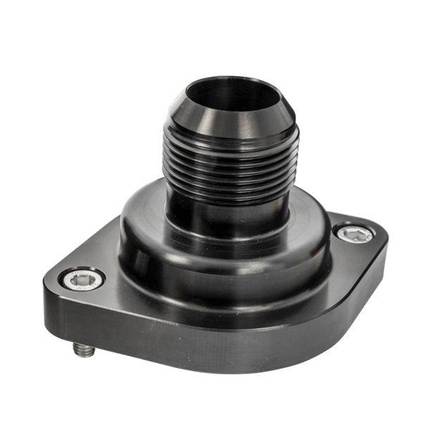 LS Thermostat Housing w/ 16AN Male Nipple Black BILLET SPECIALTIES BLK90900