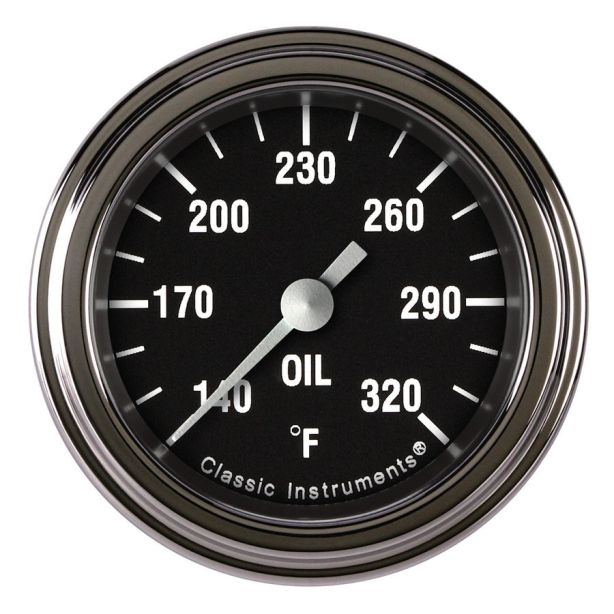 CLASSIC INSTRUMENTS HR128SLF Hot Rod Oil Temp 2-1/8 Full Sweep