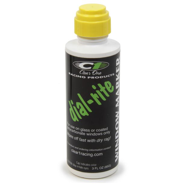 Dial-in Window Marker Yellow 3oz Dial-Rite CLEAR ONE DRM2