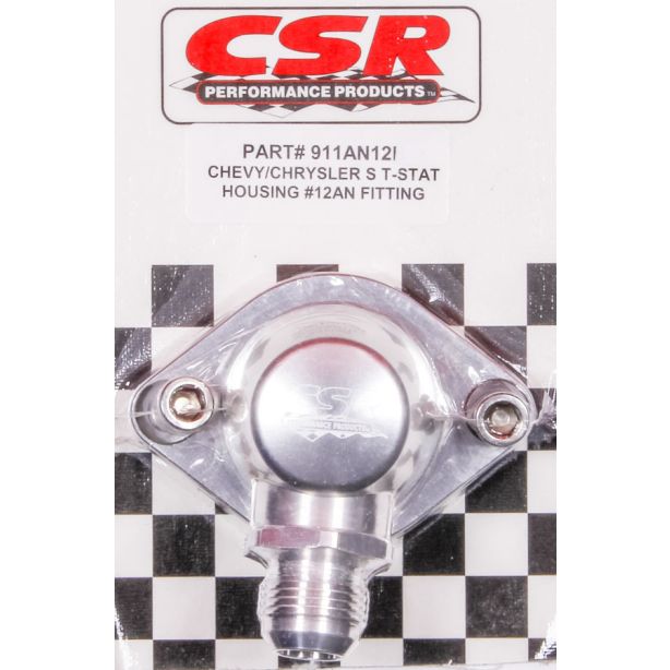 Chevy Swivel Thermostat Housing - Clear CSR PERFORMANCE 911AN12C