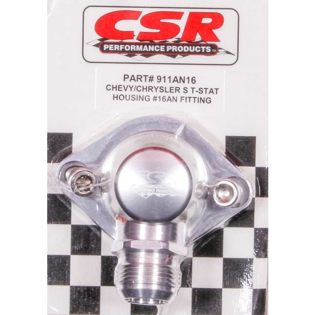 Chevy Swivel Thermostat Housing - Clear CSR PERFORMANCE 911AN16C
