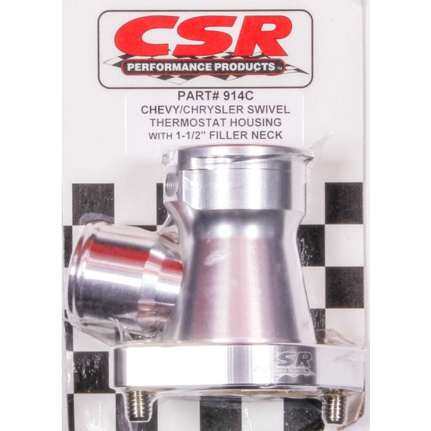 Chevy 360 Swivel Filler Neck - Clear CSR PERFORMANCE 914C